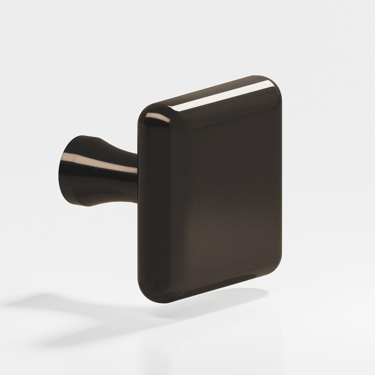 Colonial Bronze 768 Radiused Square Knob with Flared Post, 1-1/4 in - Dark Statuary Bronze