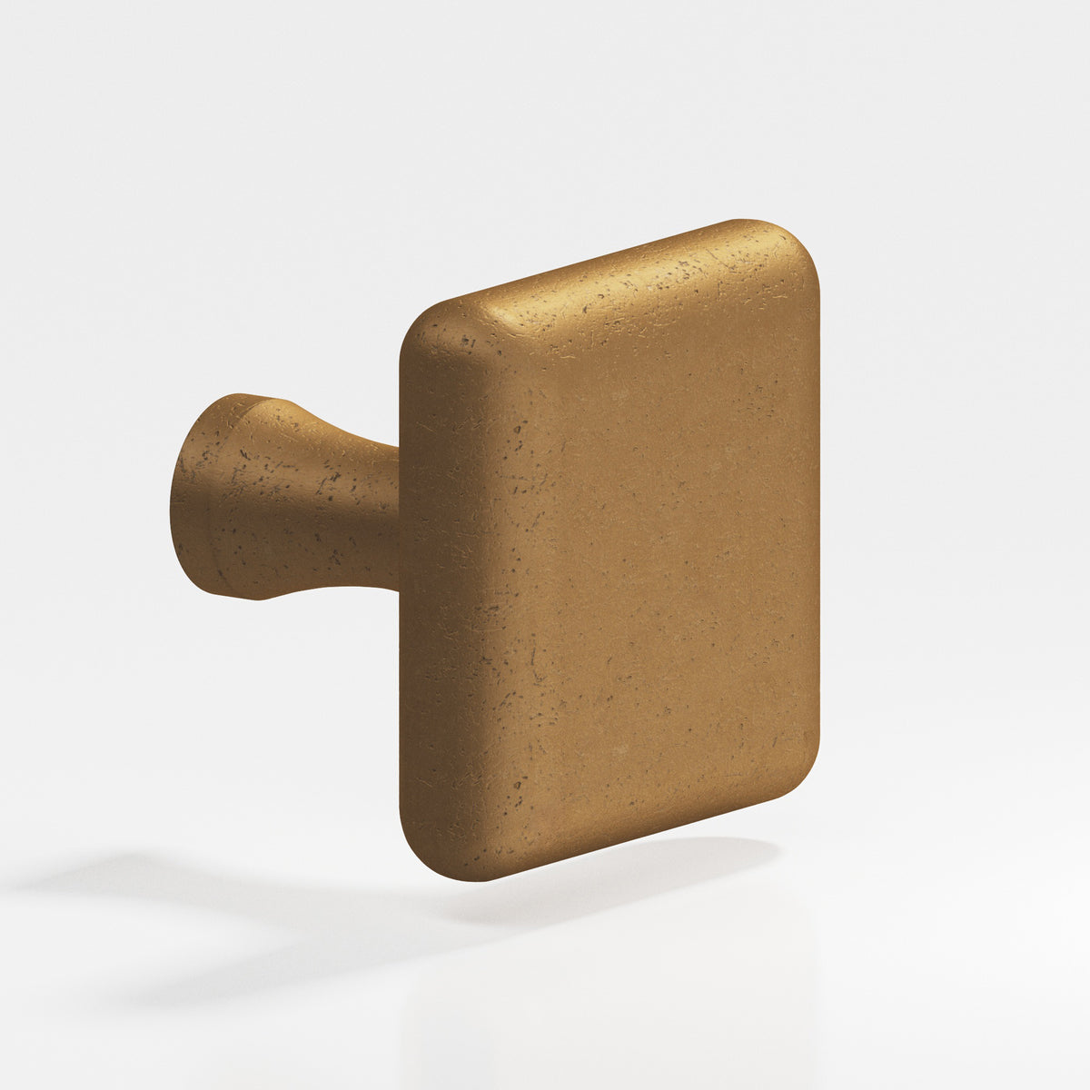Colonial Bronze 767 Radiused Square Knob with Flared Post, 1 in - Distressed Light Statuary Bronze