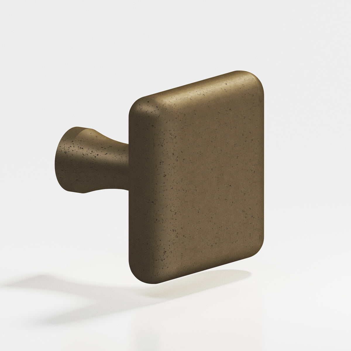 Colonial Bronze 767 Radiused Square Knob with Flared Post, 1 in - Distressed Oil Rubbed Bronze