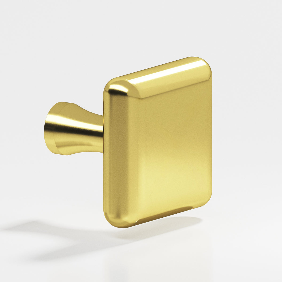 Colonial Bronze 767 Radiused Square Knob with Flared Post, 1 in - French Gold