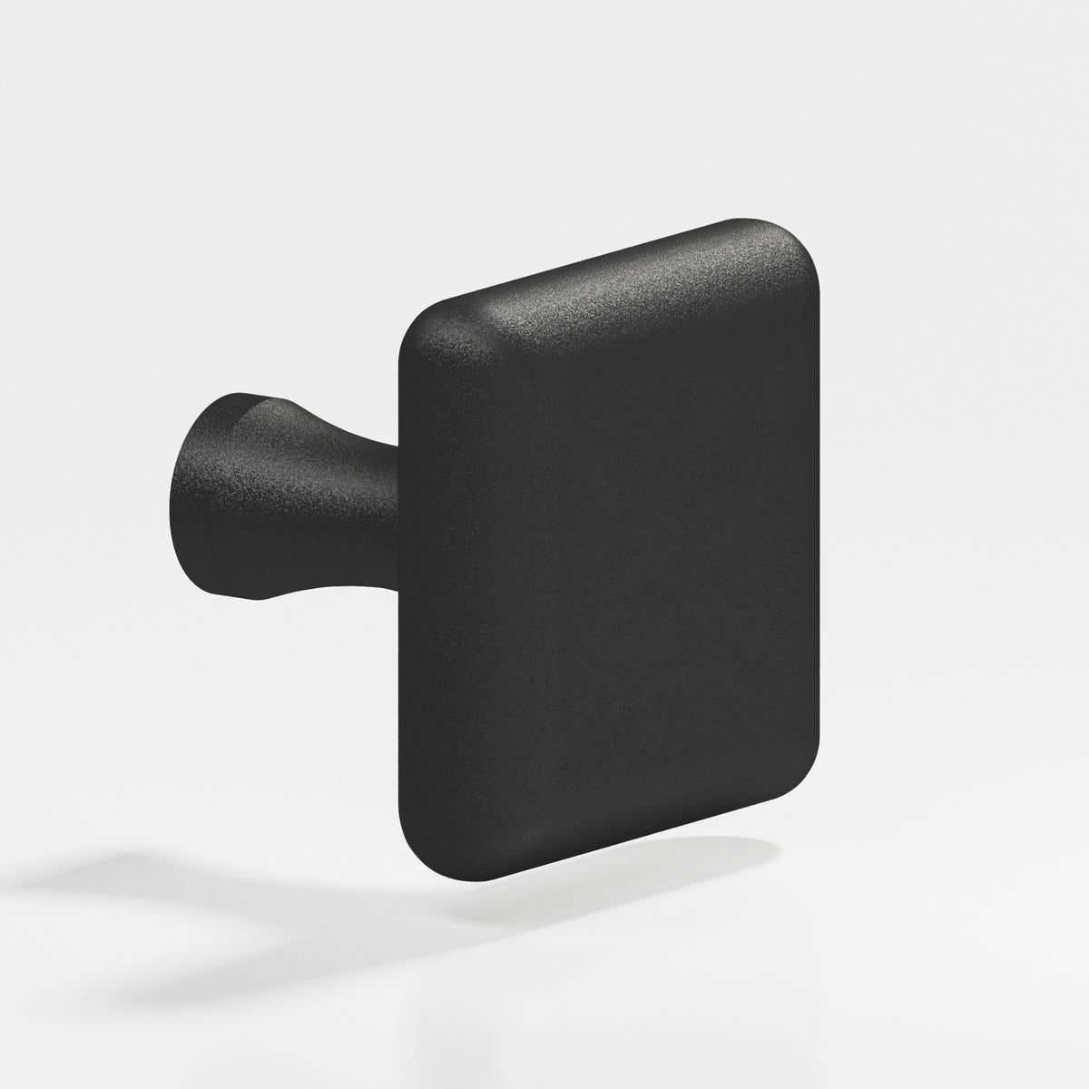 Colonial Bronze 769 Radiused Square Knob with Flared Post, 1-1/2 in - Frost Black™