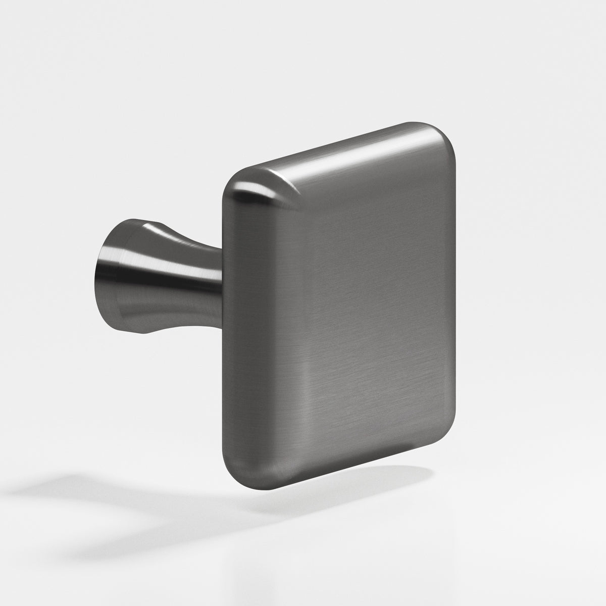 Colonial Bronze 767 Radiused Square Knob with Flared Post, 1 in - Graphite