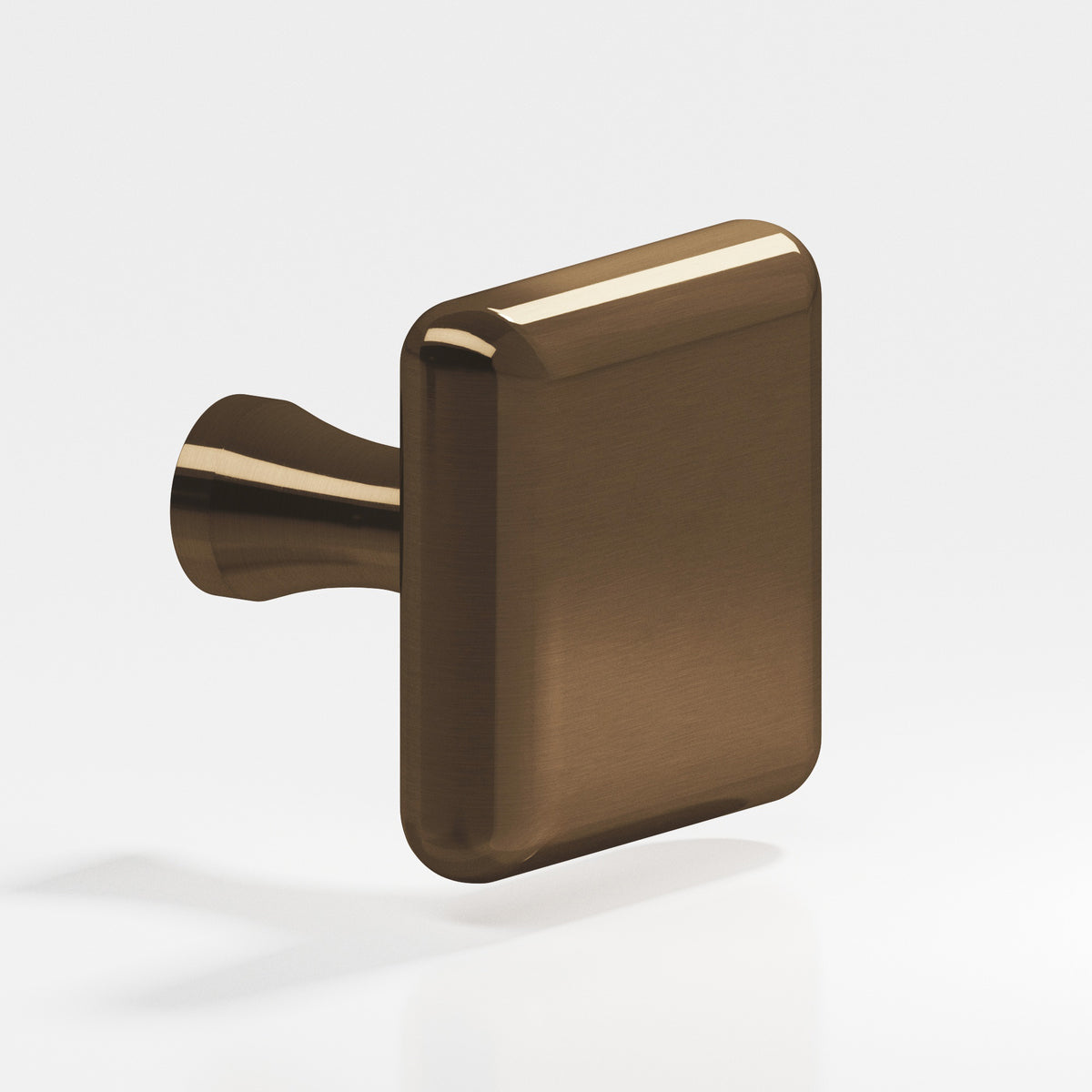 Colonial Bronze 767 Radiused Square Knob with Flared Post, 1 in - Light Statuary Bronze
