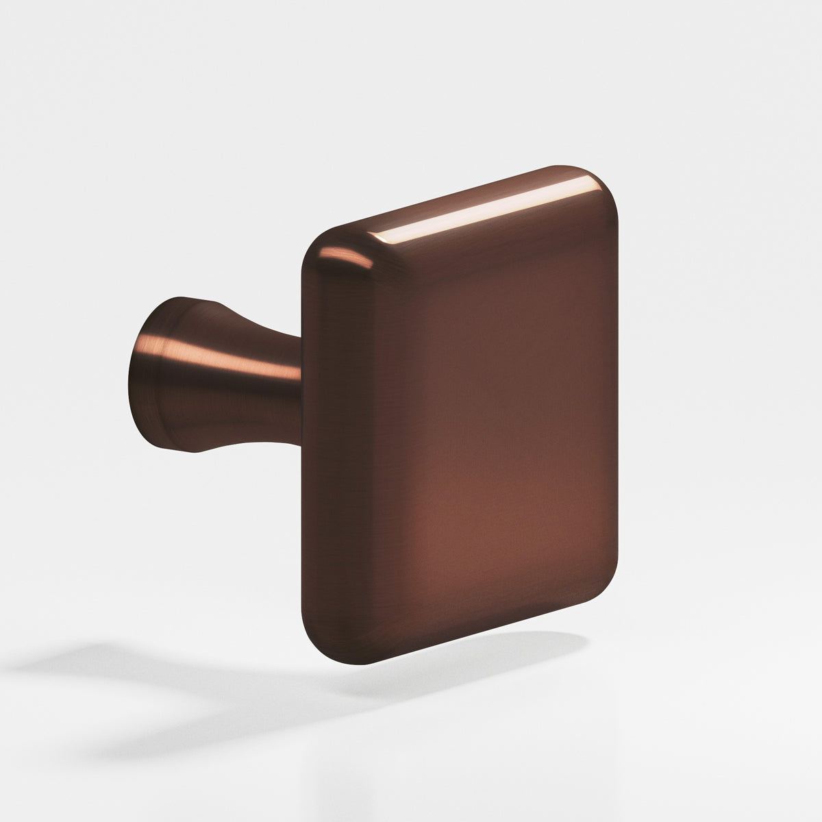 Colonial Bronze 769 Radiused Square Knob with Flared Post, 1-1/2 in - Matte Antique Copper