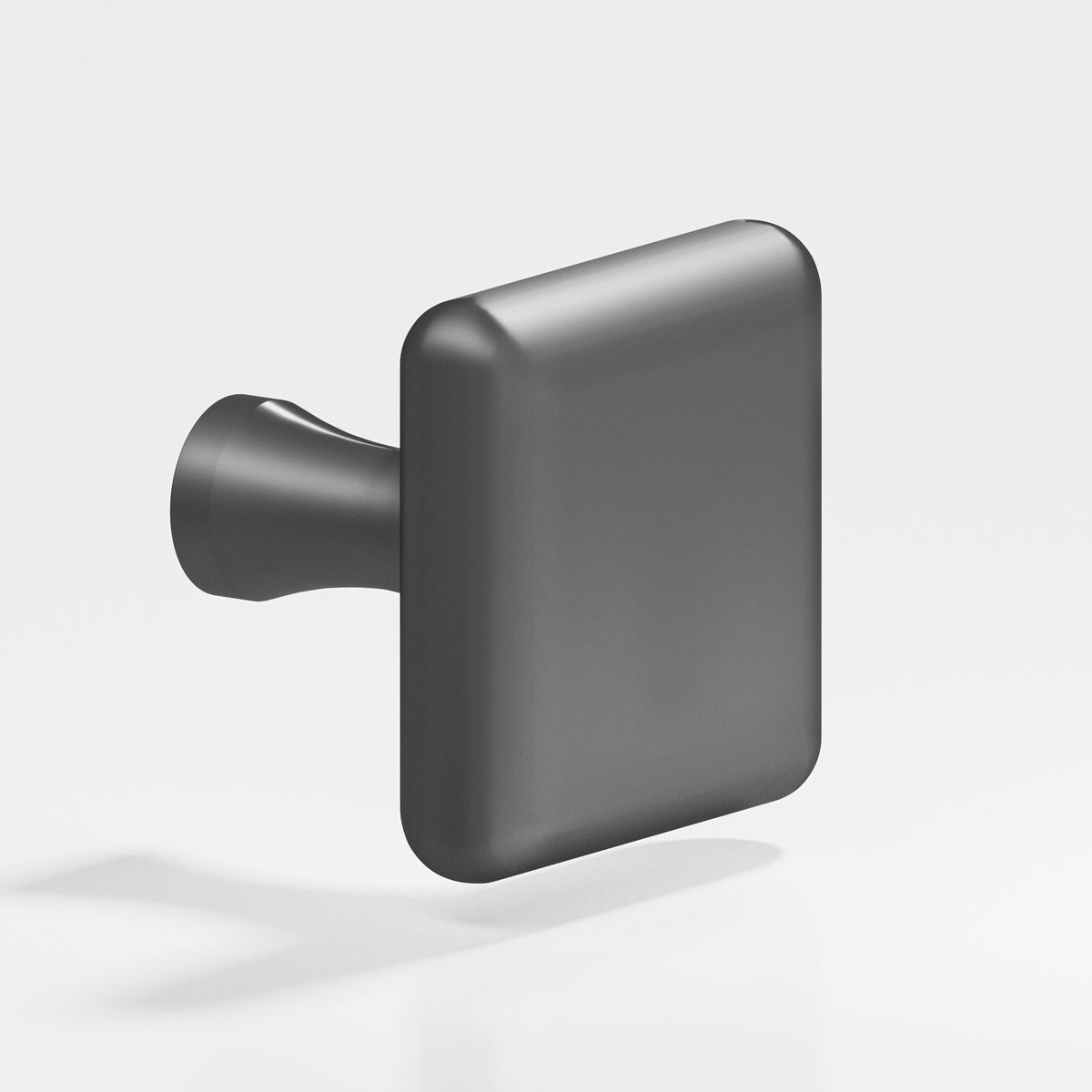Colonial Bronze 768 Radiused Square Knob with Flared Post, 1-1/4 in - Matte Graphite
