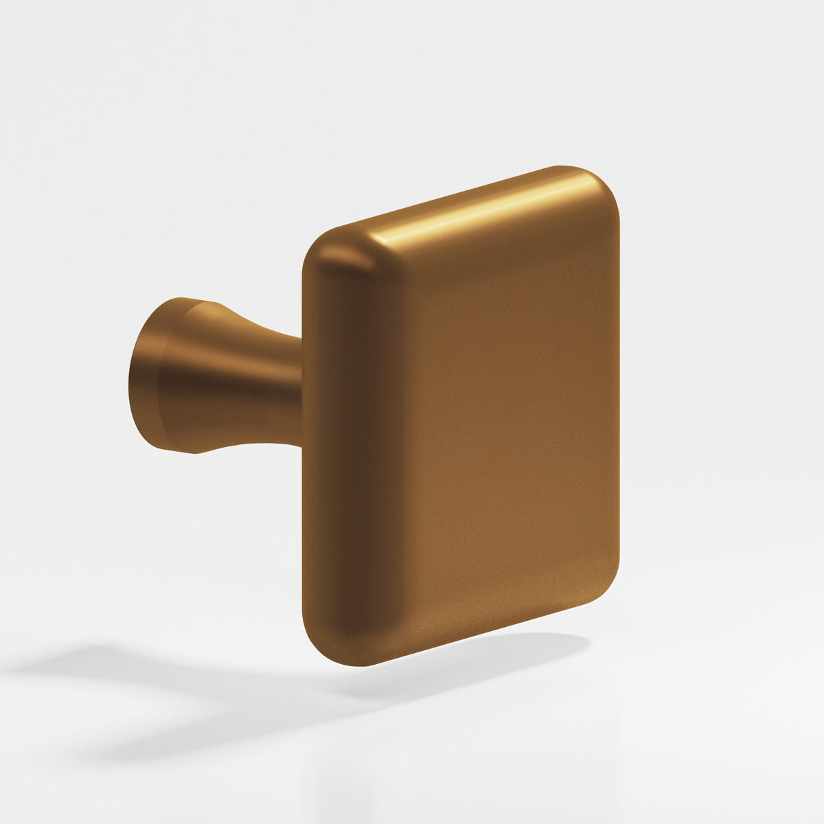 Colonial Bronze 767 Radiused Square Knob with Flared Post, 1 in - Matte Light Statuary Bronze