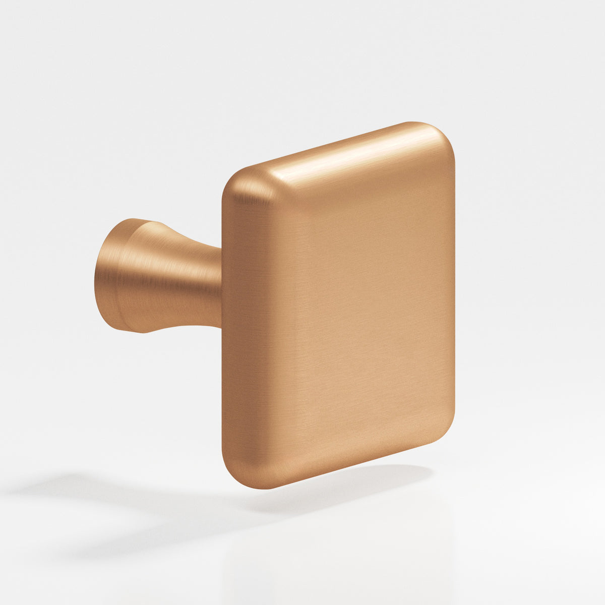 Colonial Bronze 767 Radiused Square Knob with Flared Post, 1 in - Matte Satin Bronze
