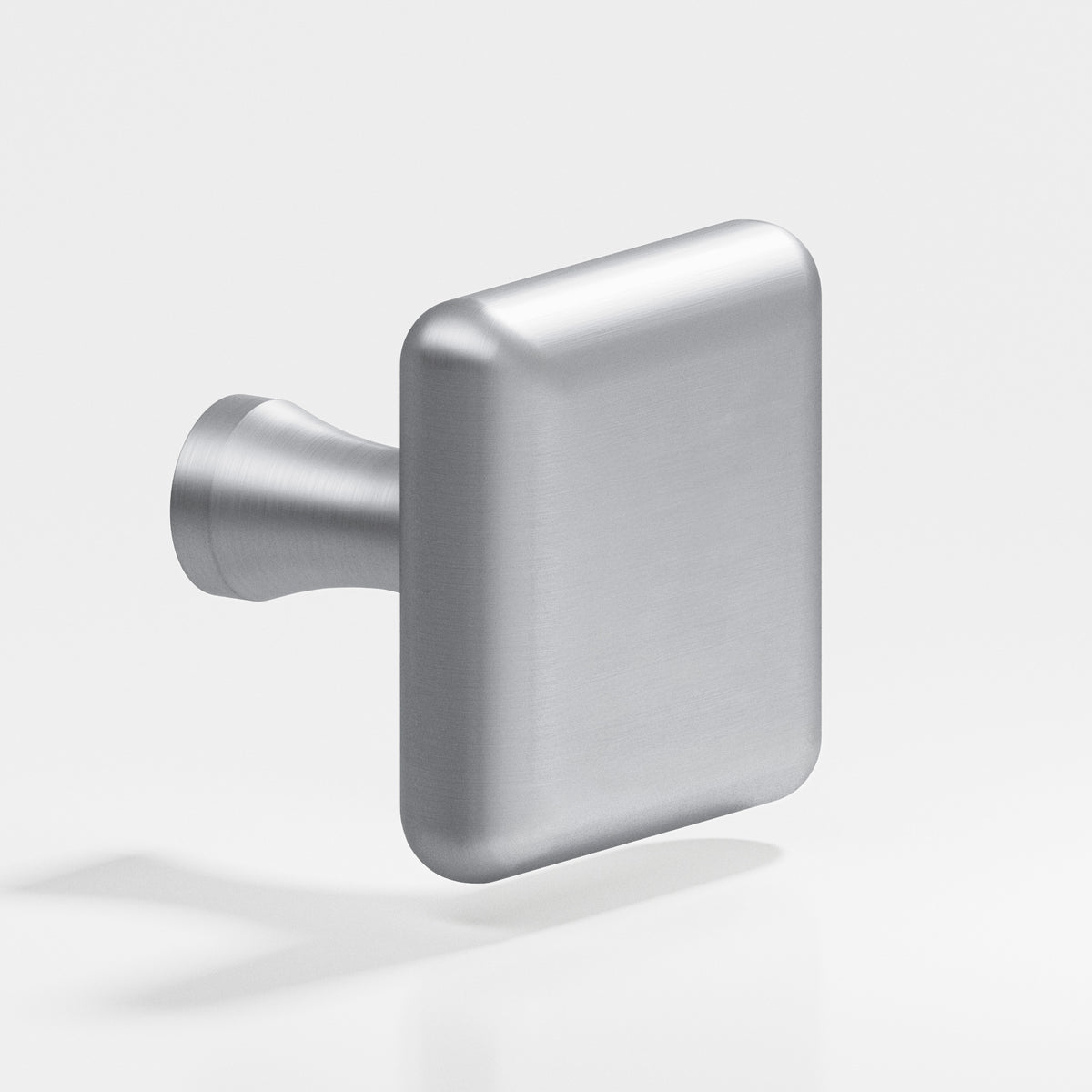 Colonial Bronze 769 Radiused Square Knob with Flared Post, 1-1/2 in - Matte Satin Chrome