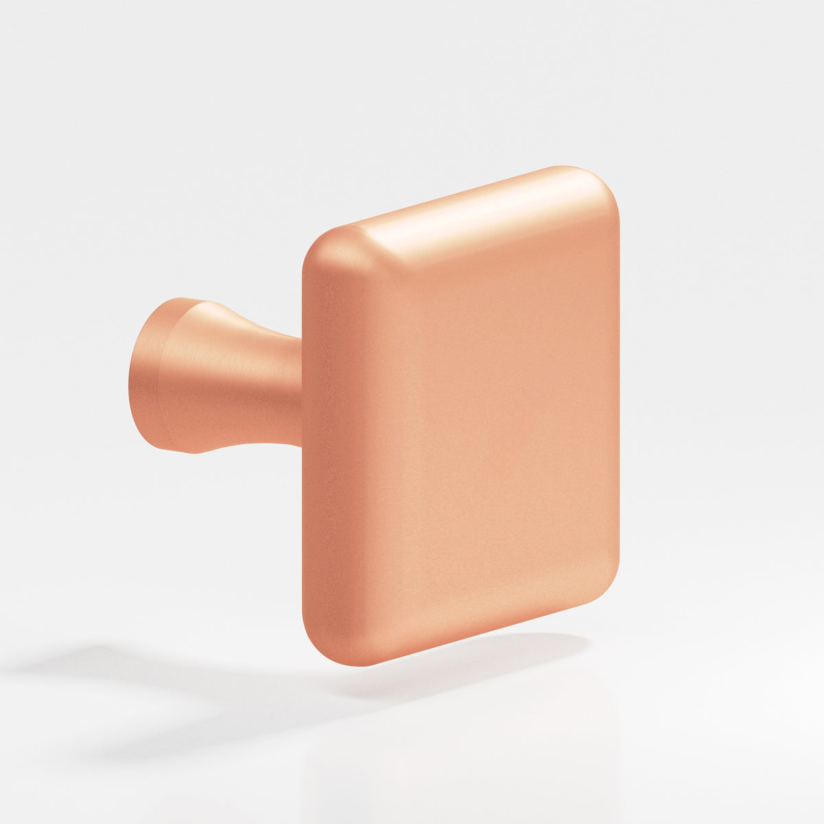 Colonial Bronze 769 Radiused Square Knob with Flared Post, 1-1/2 in - Matte Satin Copper