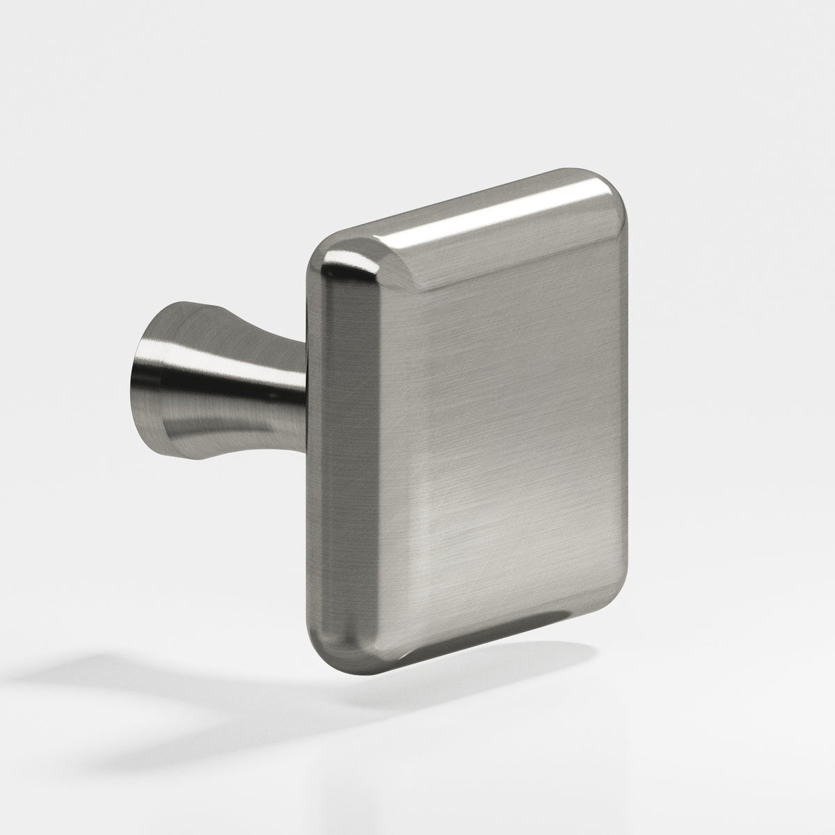 Colonial Bronze 767 Radiused Square Knob with Flared Post, 1 in - Nickel Stainless