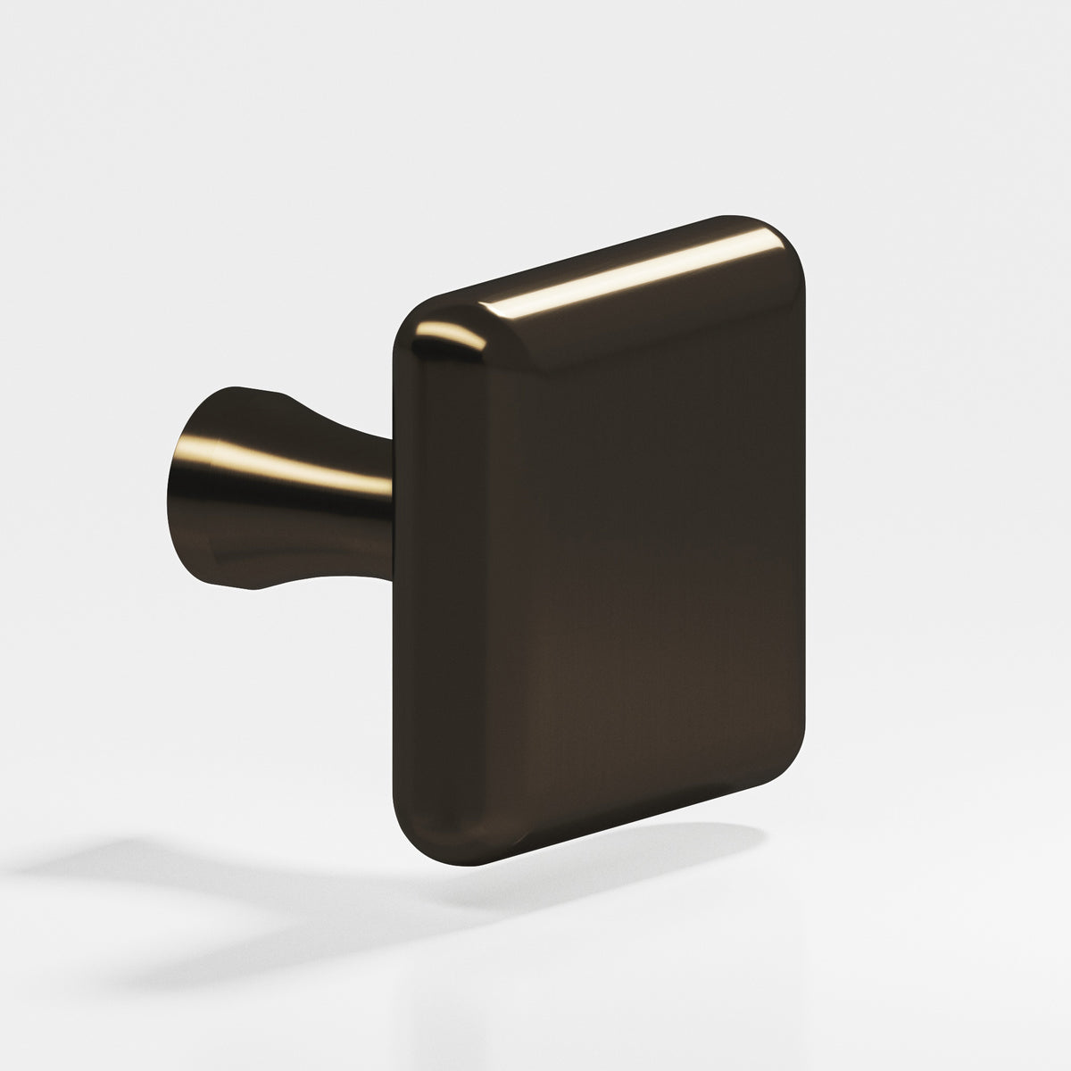 Colonial Bronze 767 Radiused Square Knob with Flared Post, 1 in - Oil Rubbed Bronze