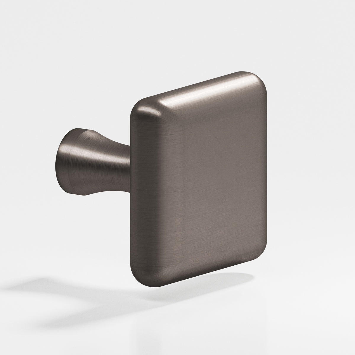 Colonial Bronze 767 Radiused Square Knob with Flared Post, 1 in - Pewter