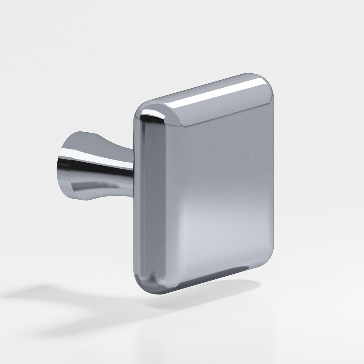 Colonial Bronze 769 Radiused Square Knob with Flared Post, 1-1/2 in - Polished Chrome