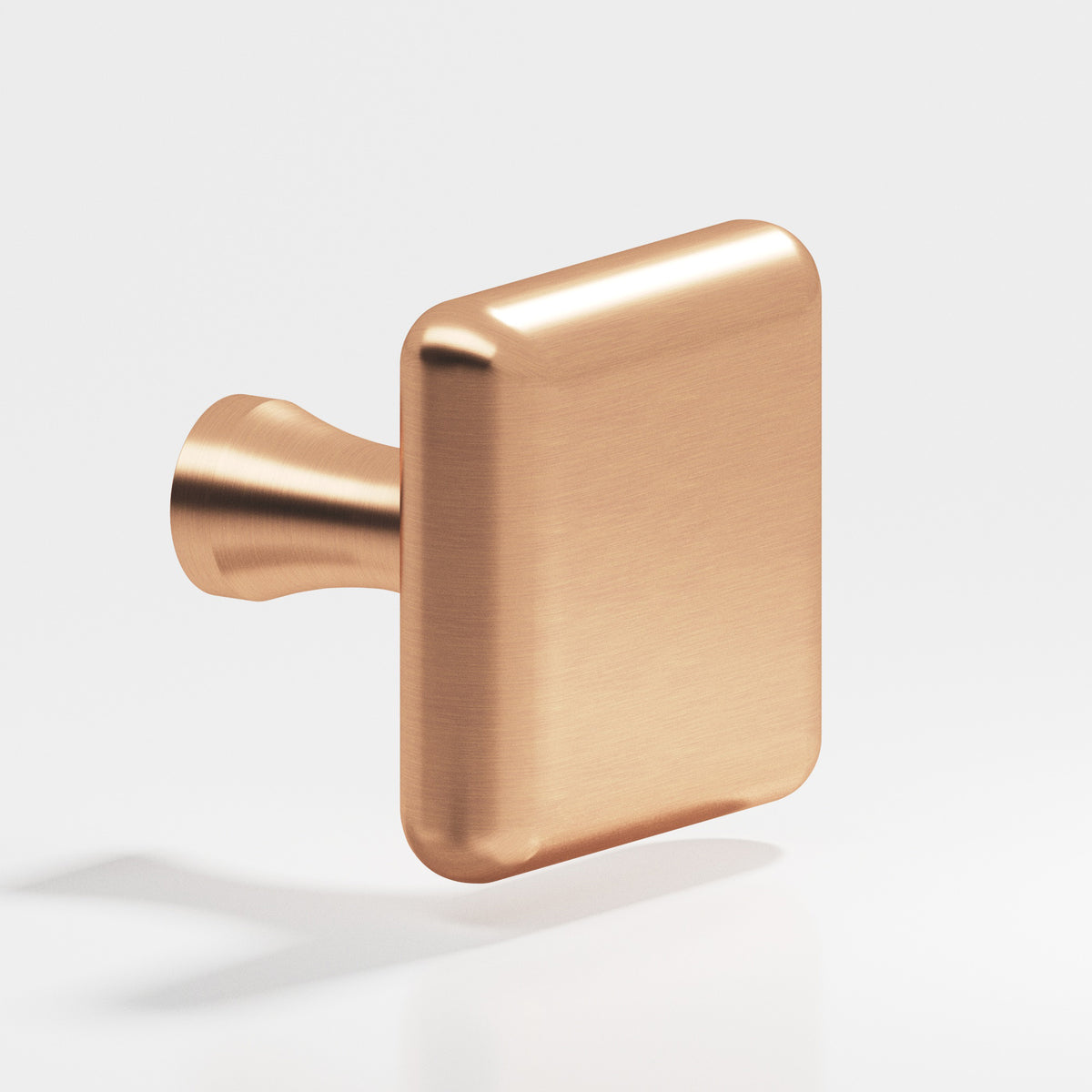 Colonial Bronze 767 Radiused Square Knob with Flared Post, 1 in - Satin Bronze