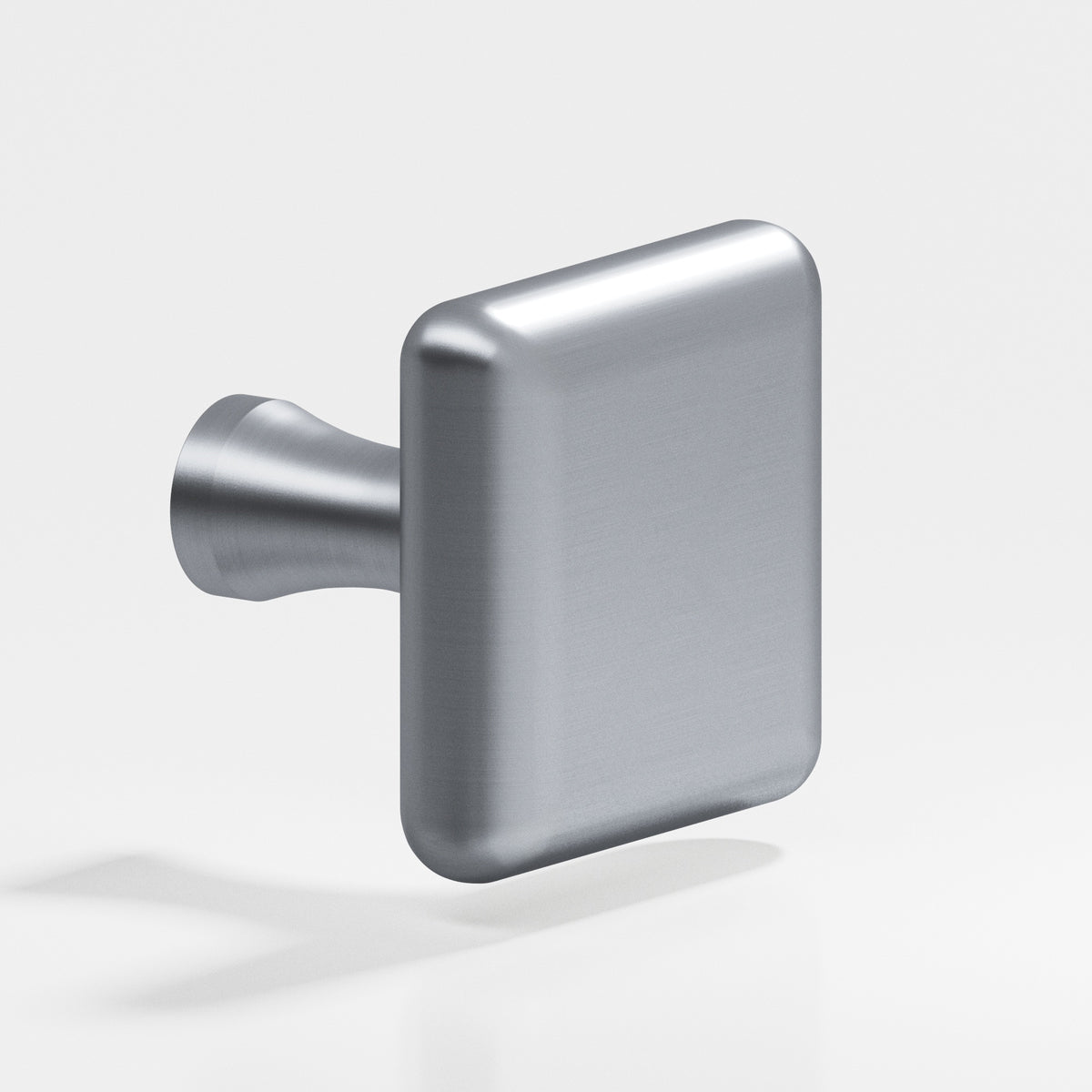 Colonial Bronze 769 Radiused Square Knob with Flared Post, 1-1/2 in - Satin Chrome
