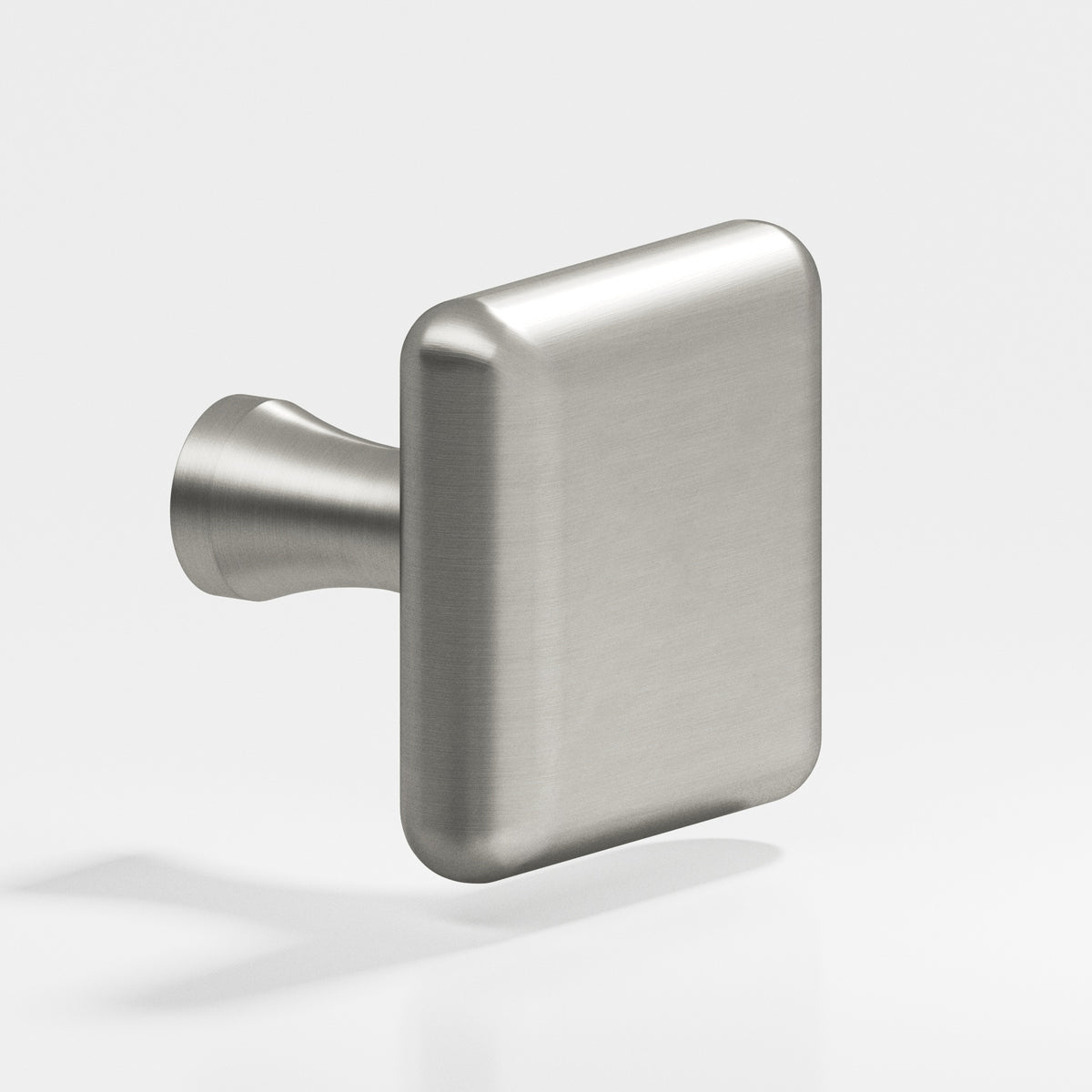 Colonial Bronze 767 Radiused Square Knob with Flared Post, 1 in - Satin Nickel