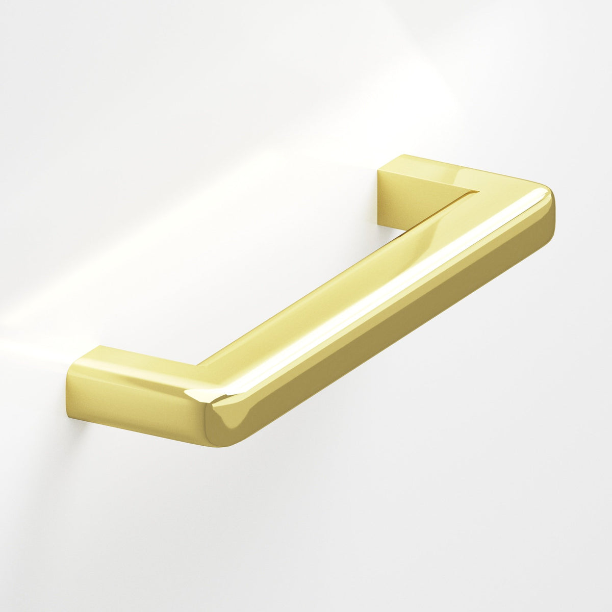 Colonial Bronze 782 Square Pull with Rounded Back and Radiused Edges - Unlacquered Polished Brass
