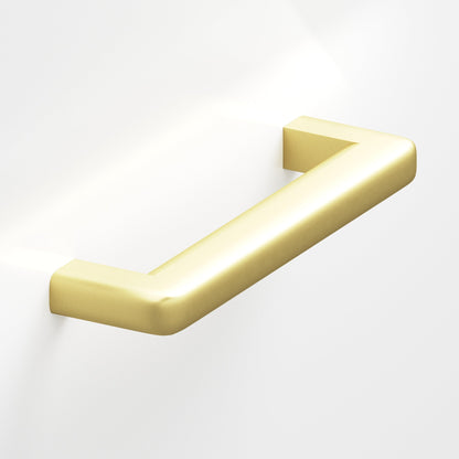 Colonial Bronze 782 Square Pull with Rounded Back and Radiused Edges - Matte Satin Brass