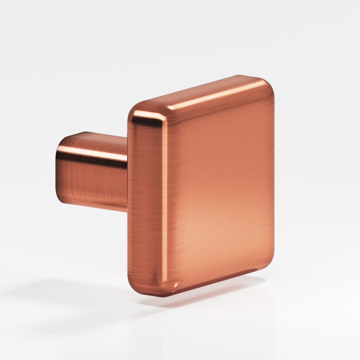 Colonial Bronze 789 Radiused Square Knob with Straight Post, 1-1/2 in - Antique Copper