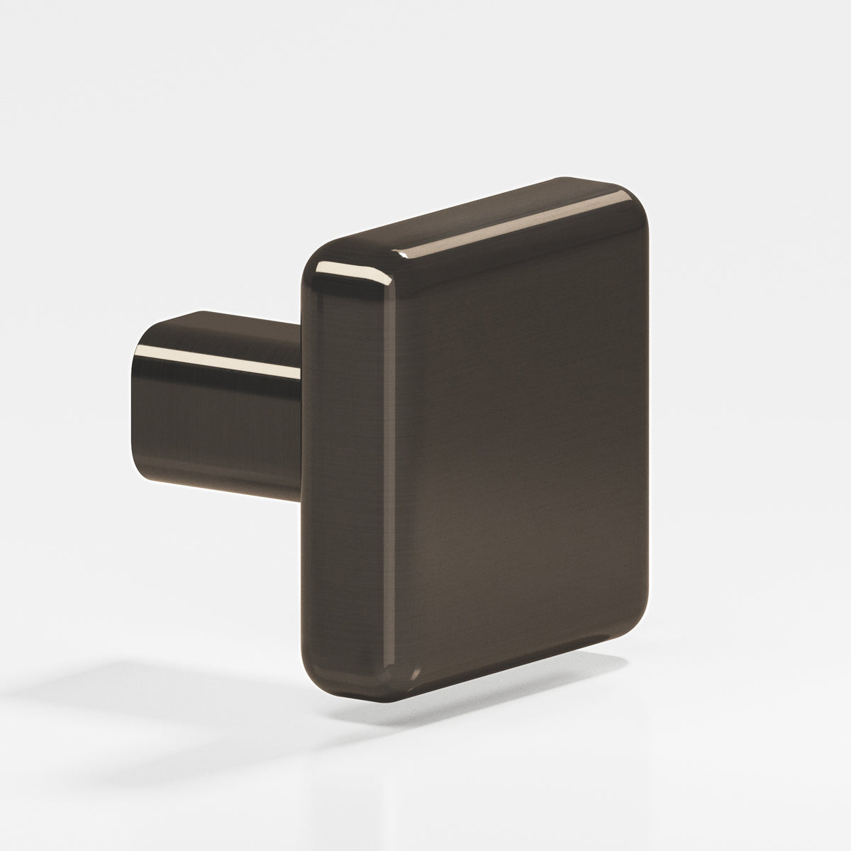 Colonial Bronze 787 Radiused Square Knob with Straight Post, 1 in - Dark Statuary Bronze