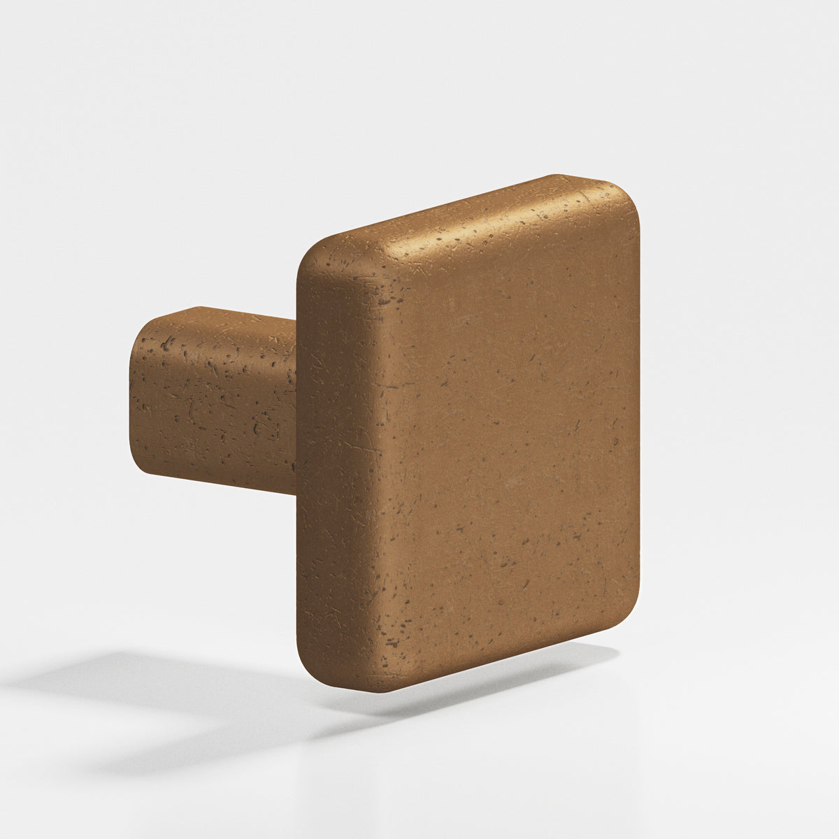 Colonial Bronze 787 Radiused Square Knob with Straight Post, 1 in - Distressed Light Statuary Bronze