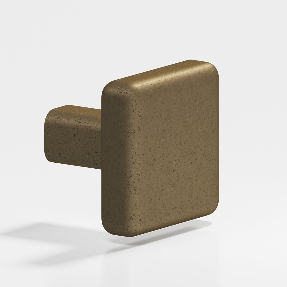 Colonial Bronze 787 Radiused Square Knob with Straight Post, 1 in - Distressed Oil Rubbed Bronze