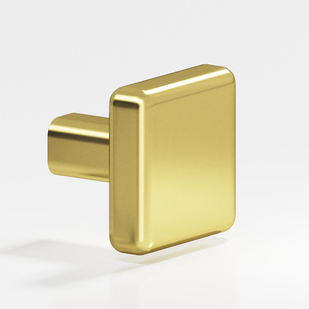 Colonial Bronze 787 Radiused Square Knob with Straight Post, 1 in - French Gold