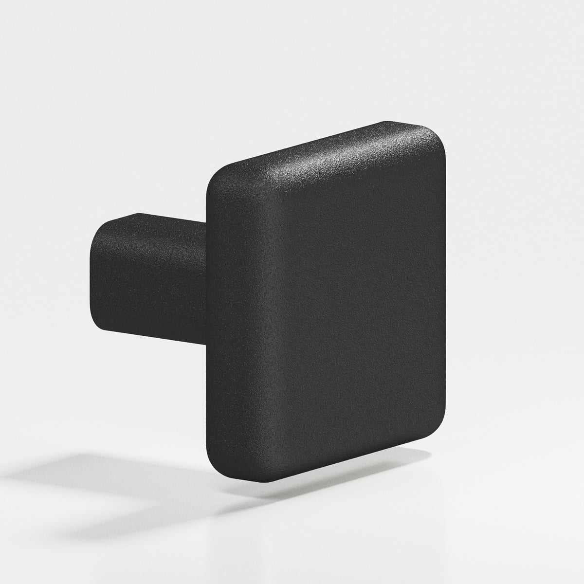 Colonial Bronze 788 Radiused Square Knob with Straight Post, 1-1/4 in - Frost Black™