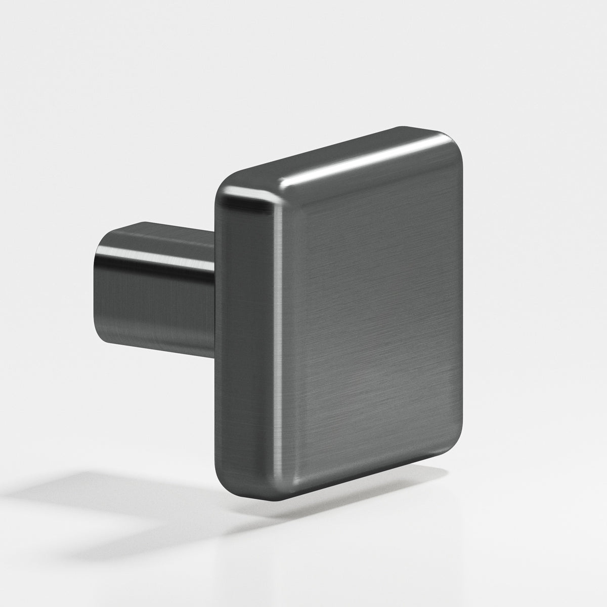 Colonial Bronze 788 Radiused Square Knob with Straight Post, 1-1/4 in - Graphite
