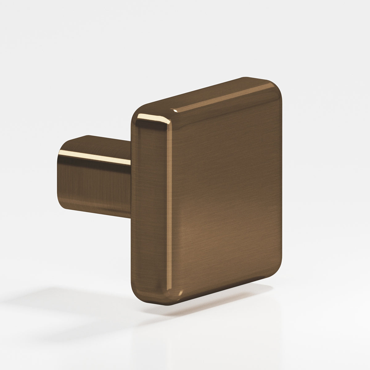Colonial Bronze 788 Radiused Square Knob with Straight Post, 1-1/4 in - Light Statuary Bronze