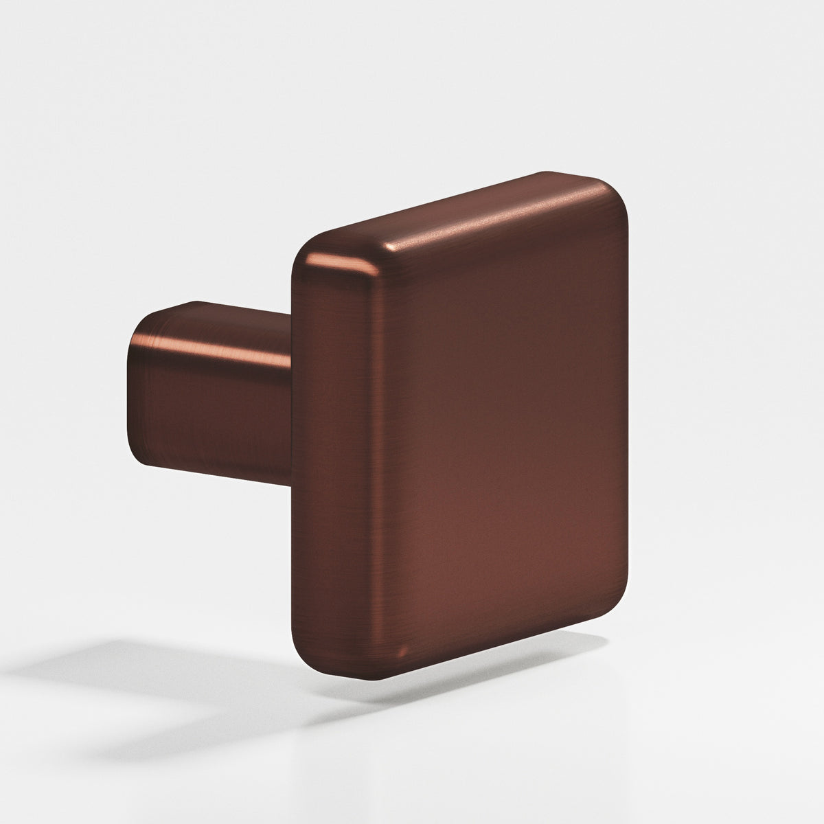 Colonial Bronze 787 Radiused Square Knob with Straight Post, 1 in - Matte Antique Copper