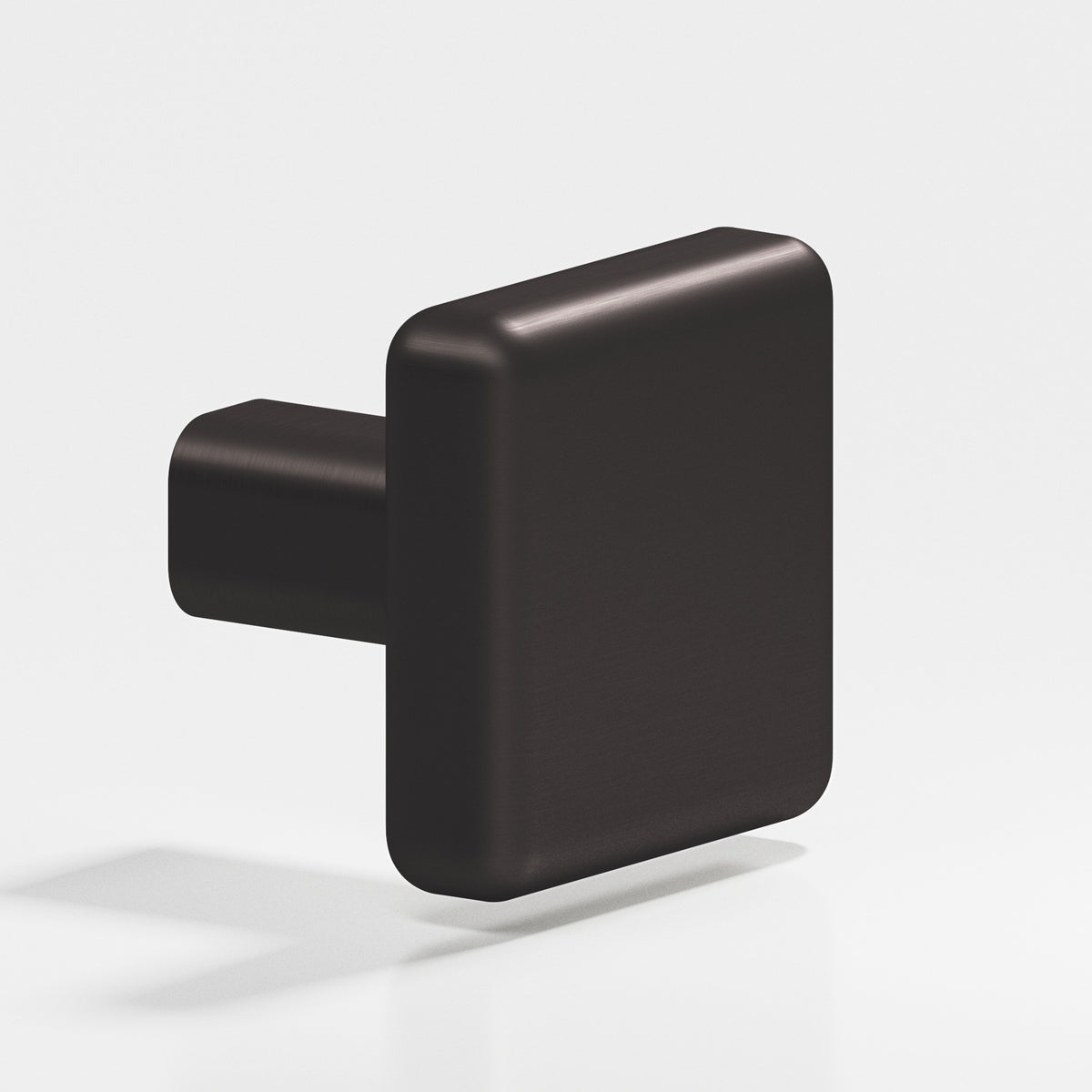 Colonial Bronze 787 Radiused Square Knob with Straight Post, 1 in - Matte Dark Statuary Bronze