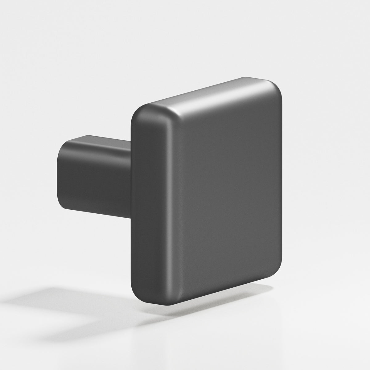 Colonial Bronze 788 Radiused Square Knob with Straight Post, 1-1/4 in - Matte Graphite