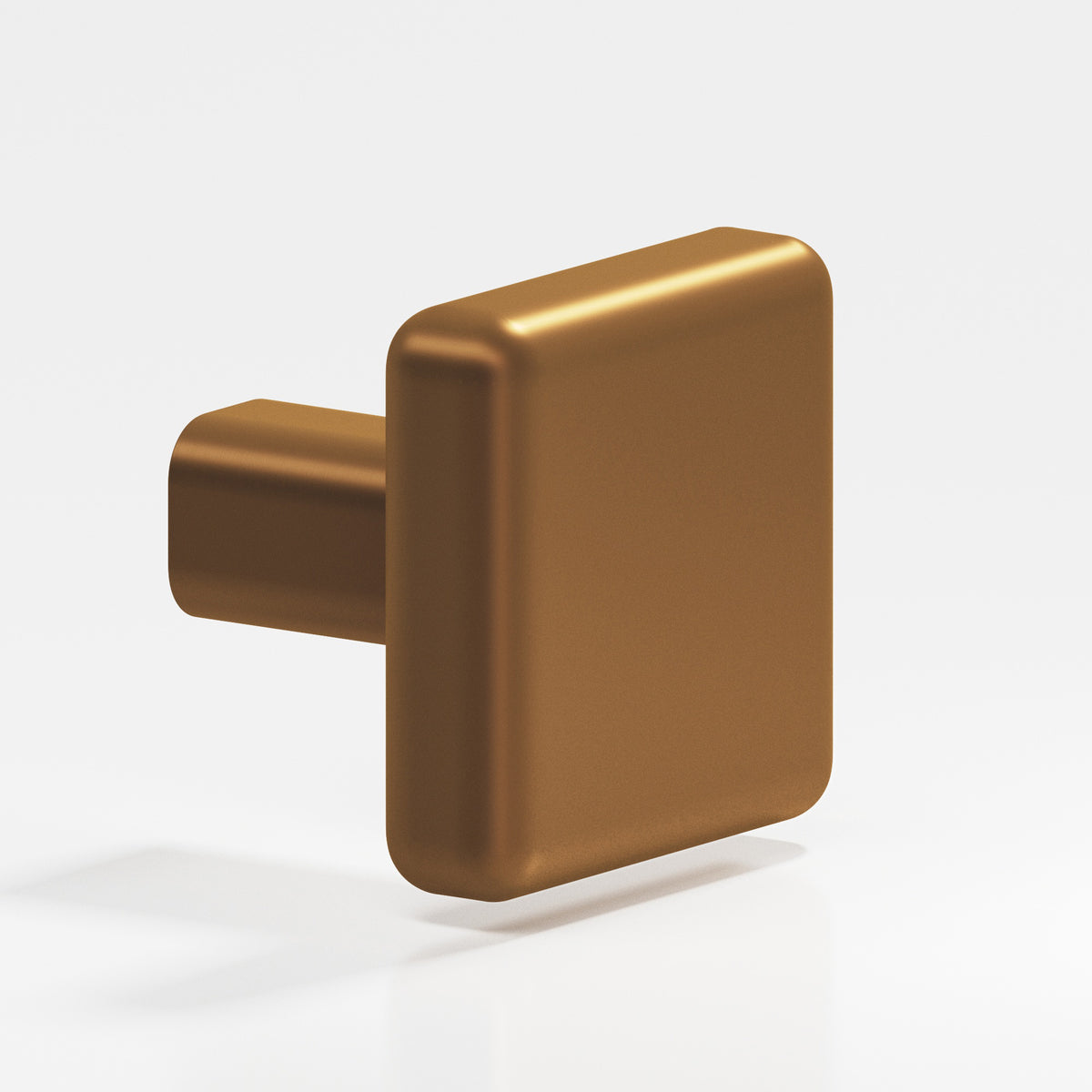Colonial Bronze 787 Radiused Square Knob with Straight Post, 1 in - Matte Light Statuary Bronze