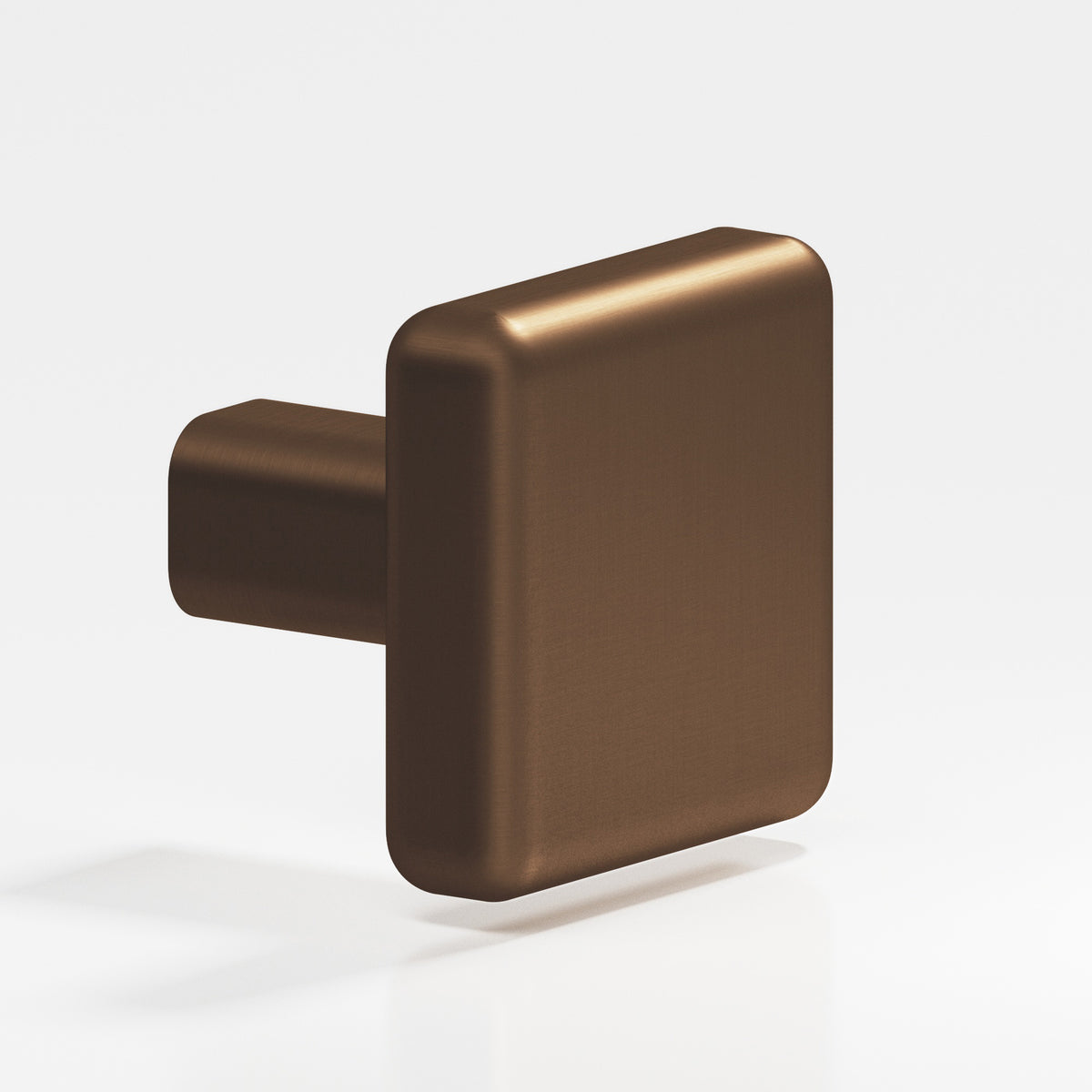 Colonial Bronze 789 Radiused Square Knob with Straight Post, 1-1/2 in - Matte Oil Rubbed Bronze