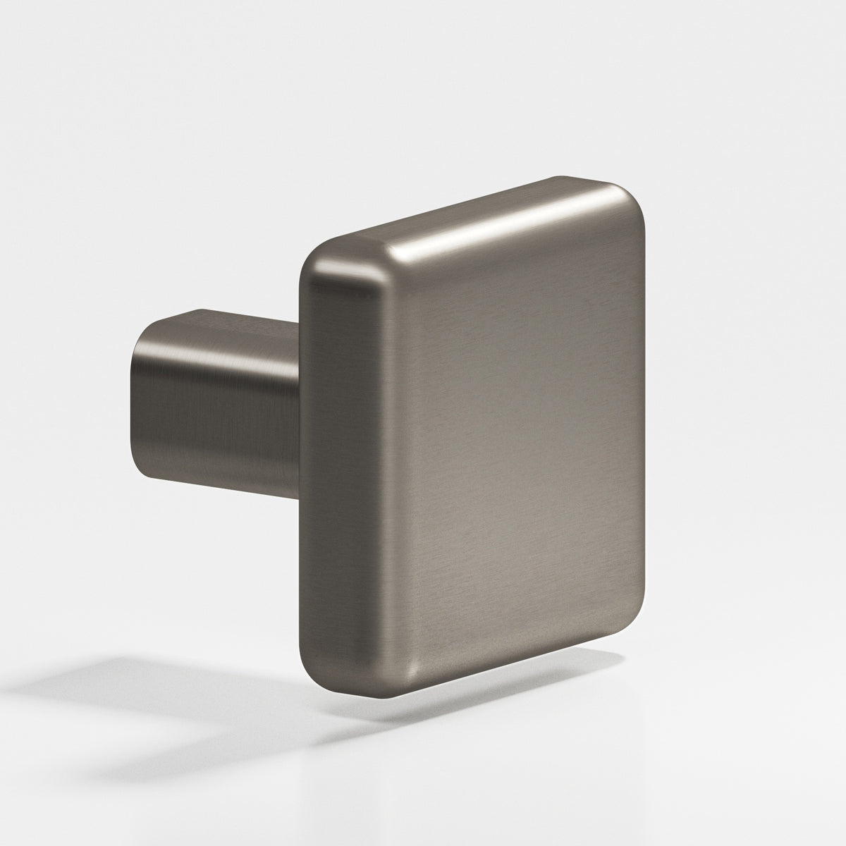 Colonial Bronze 787 Radiused Square Knob with Straight Post, 1 in - Matte Pewter
