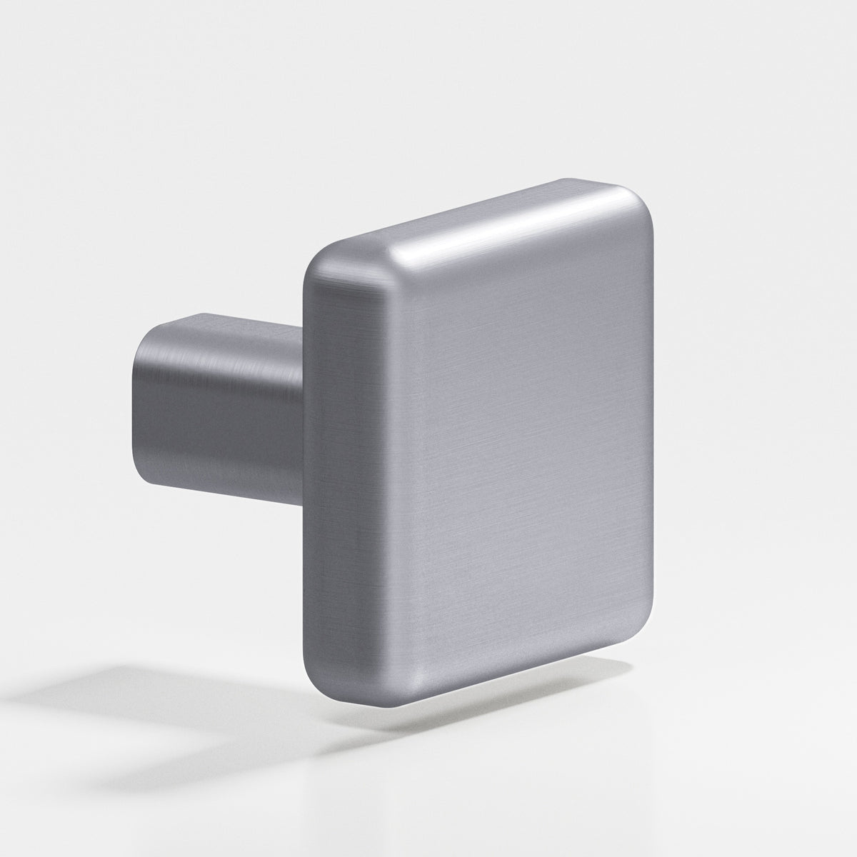 Colonial Bronze 787 Radiused Square Knob with Straight Post, 1 in - Matte Satin Chrome