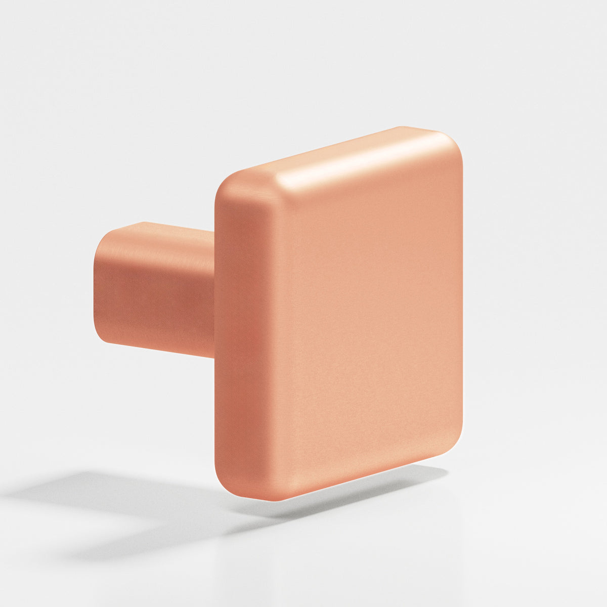 Colonial Bronze 787 Radiused Square Knob with Straight Post, 1 in - Matte Satin Copper