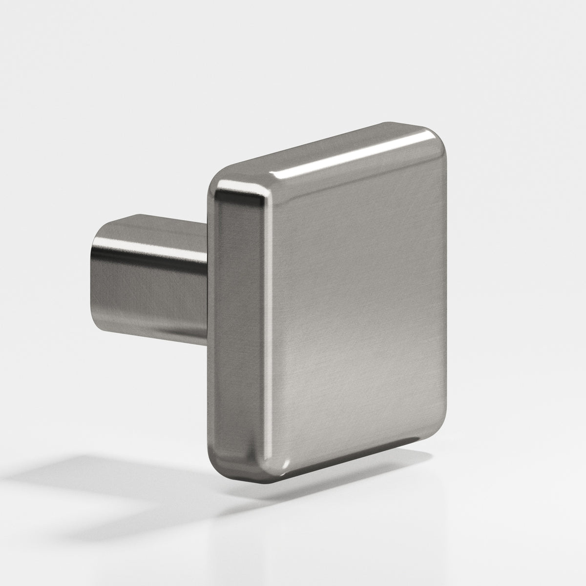 Colonial Bronze 787 Radiused Square Knob with Straight Post, 1 in - Nickel Stainless