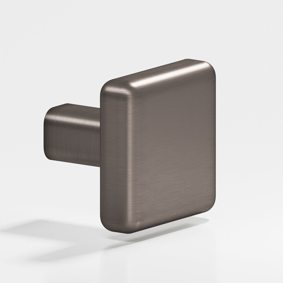 Colonial Bronze 787 Radiused Square Knob with Straight Post, 1 in - Pewter
