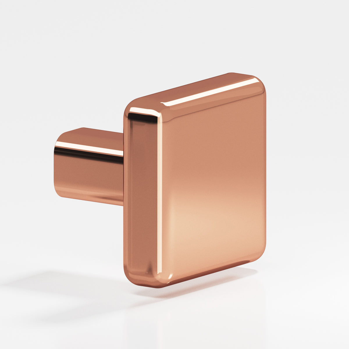 Colonial Bronze 787 Radiused Square Knob with Straight Post, 1 in - Polished Copper