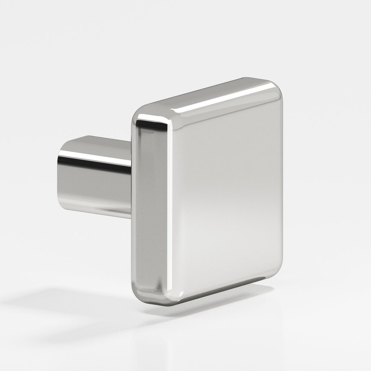 Colonial Bronze 788 Radiused Square Knob with Straight Post, 1-1/4 in - Polished Nickel