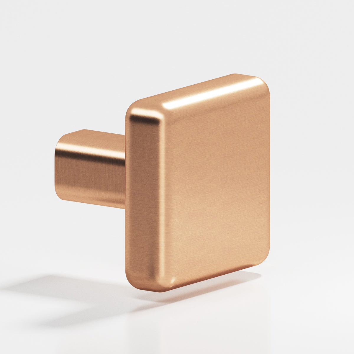 Colonial Bronze 789 Radiused Square Knob with Straight Post, 1-1/2 in - Satin Bronze