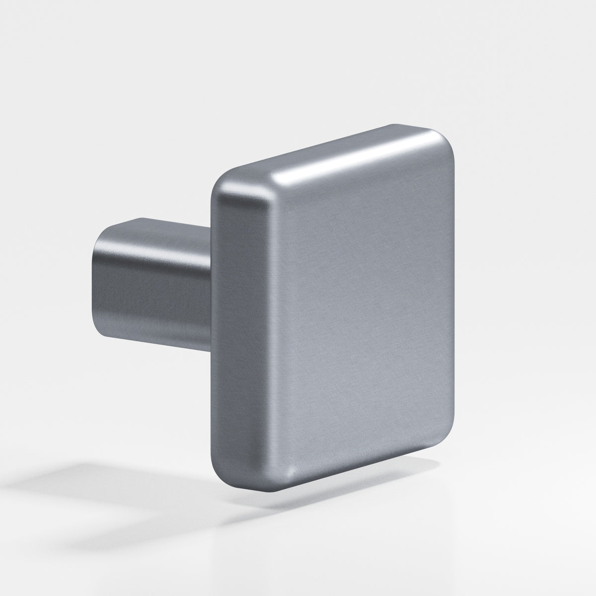 Colonial Bronze 787 Radiused Square Knob with Straight Post, 1 in - Satin Chrome