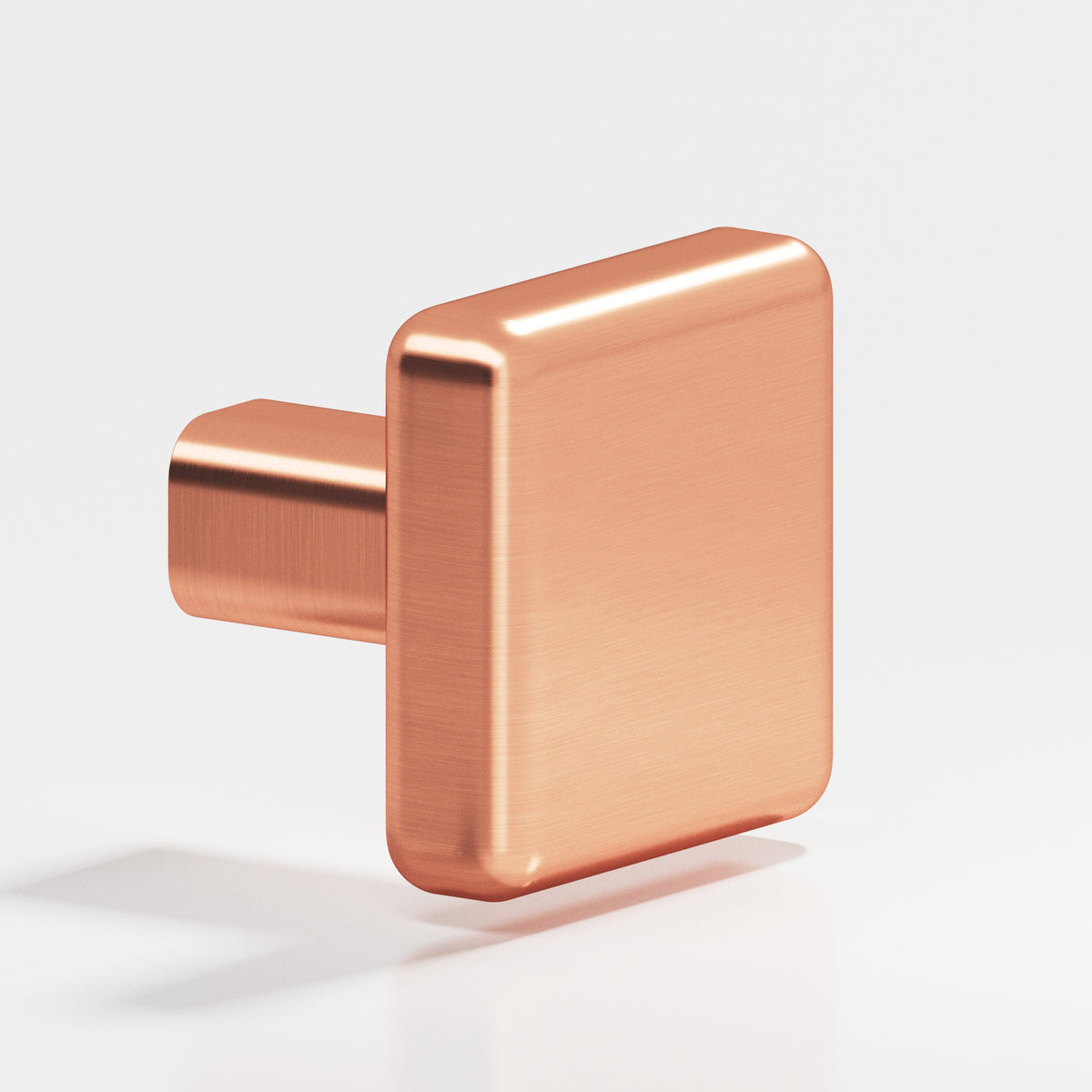 Colonial Bronze 789 Radiused Square Knob with Straight Post, 1-1/2 in - Satin Copper