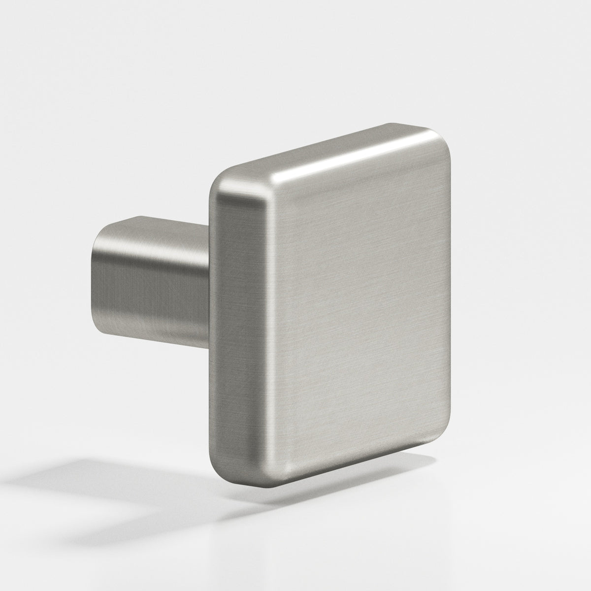 Colonial Bronze 789 Radiused Square Knob with Straight Post, 1-1/2 in - Satin Nickel