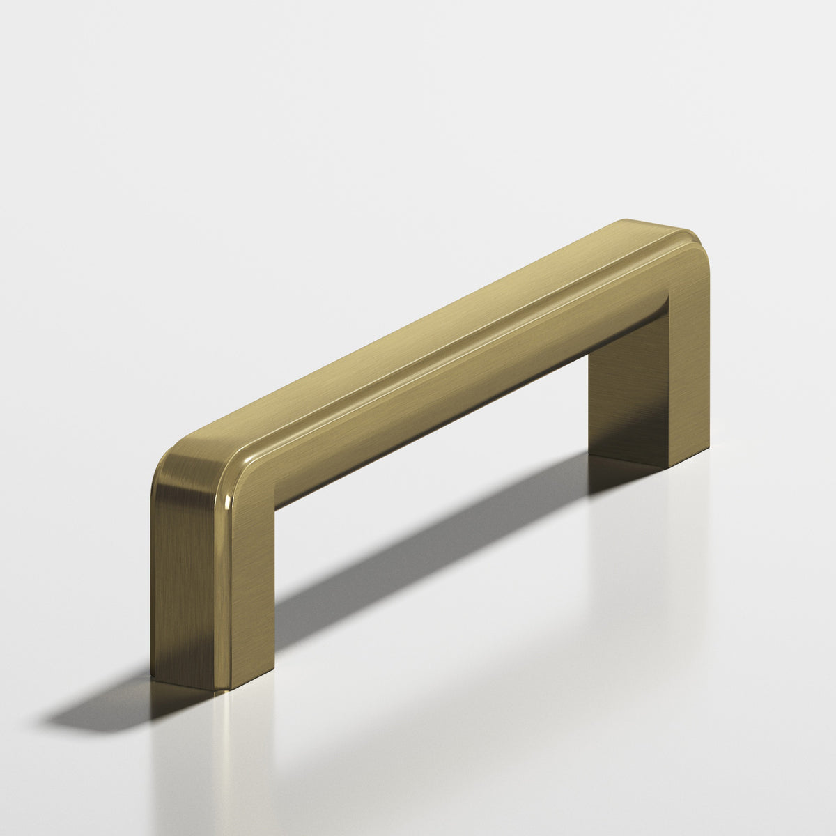 Colonial Bronze 790 Fluted Square Pull, 7/16 x 1/2 in Cross Section - Antique Brass