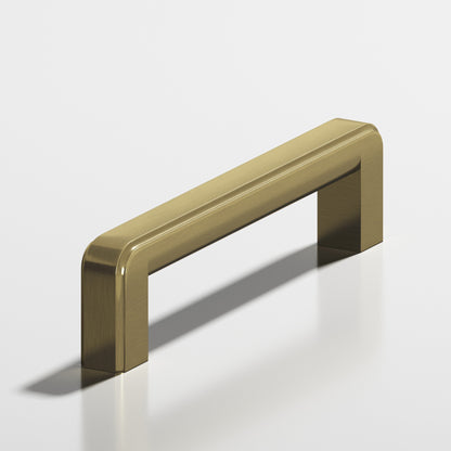 Colonial Bronze 795 Fluted Square Pull, 1 x 3/4 in Cross Section - Antique Brass