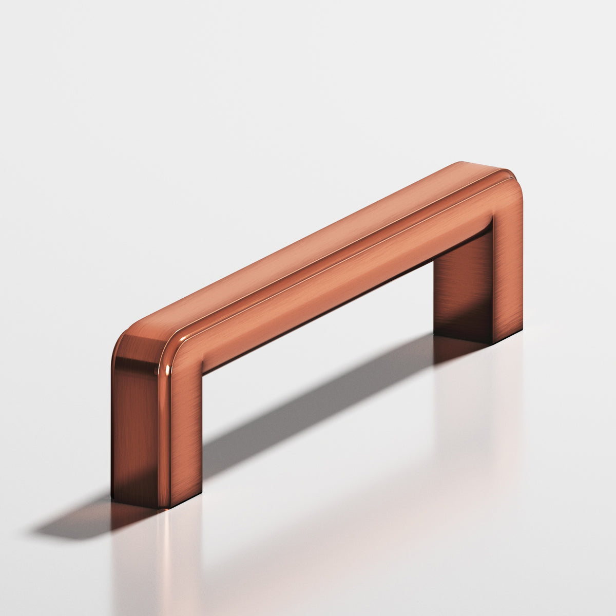 Colonial Bronze 795 Fluted Square Pull, 1 x 3/4 in Cross Section - Antique Copper