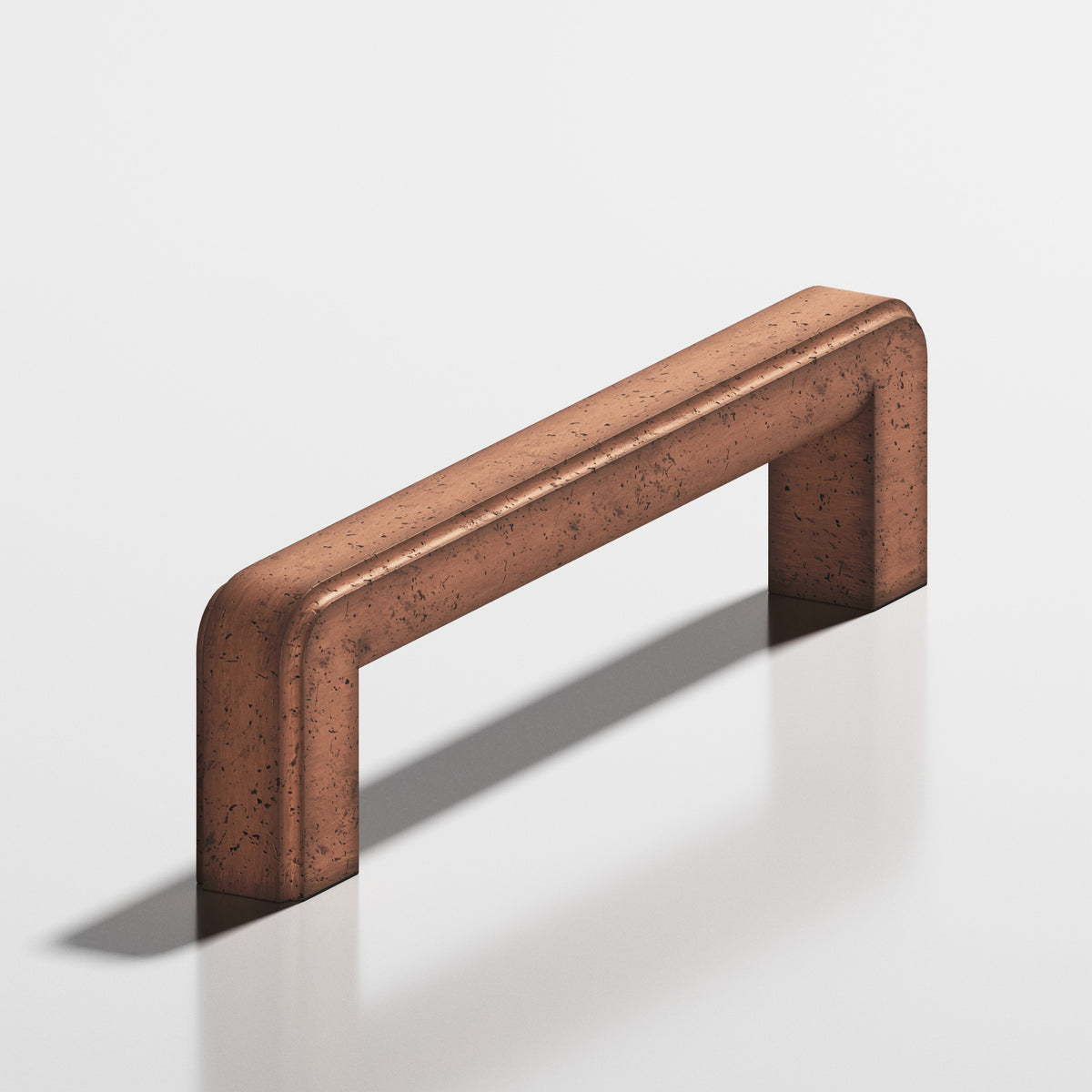 Colonial Bronze 792 Fluted Square Pull, 5/8 x 3/8 in Cross Section - Distressed Antique Copper